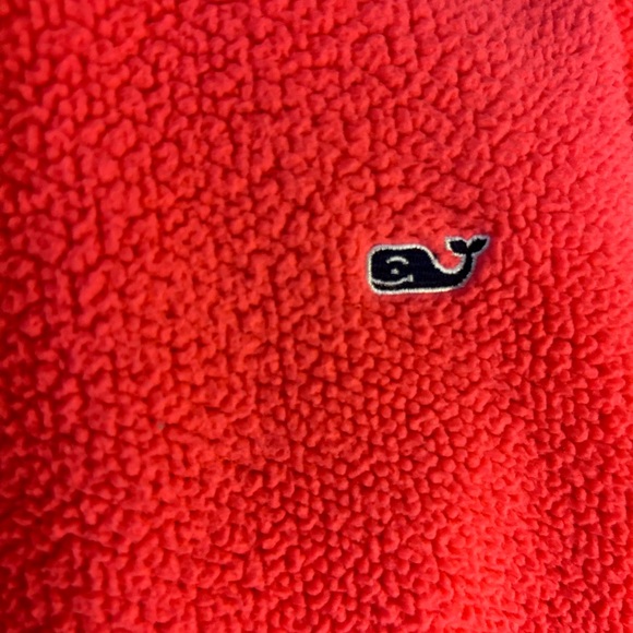 Vineyard Vines Fuzzy Fleece Mock Neck Pullover Girls L 14 Bright Pink - Picture 3 of 6